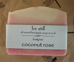 coconut rose body bar  in