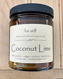 Coconut Lime coconut & apricot wax candle