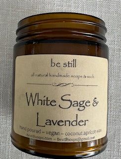 White Sage & Lavender coconut & apricot wax candle