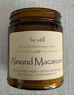 Almond Macaroon coconut & apricot wax candle