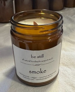 smoke coconut apricot wax candle