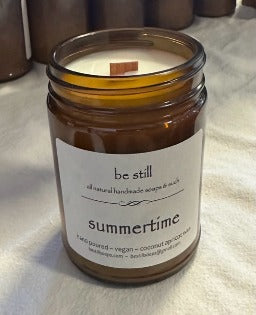 summertime coconut apricot wax candle