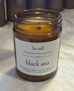 black sea coconut apricot wax candle