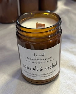 sea salt & orchid coconut apricot wax candle