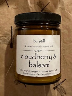 cloudberry & balsam coconut apricot wax candle