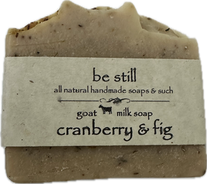 cranberry & fig goat milk body bar